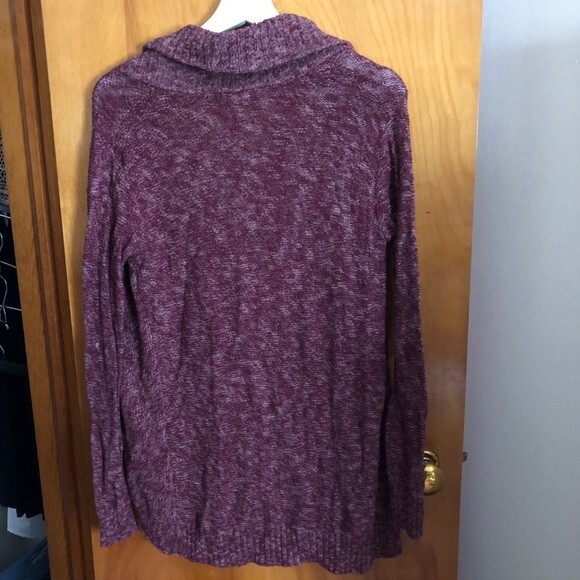 BP Cardigan Sweater Red Open Front Ribbed Long Marled Knit Nordstrom Small Cozy - Picture 6 of 6